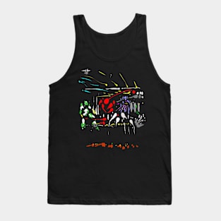 abstract sci-fi - space battle Tank Top